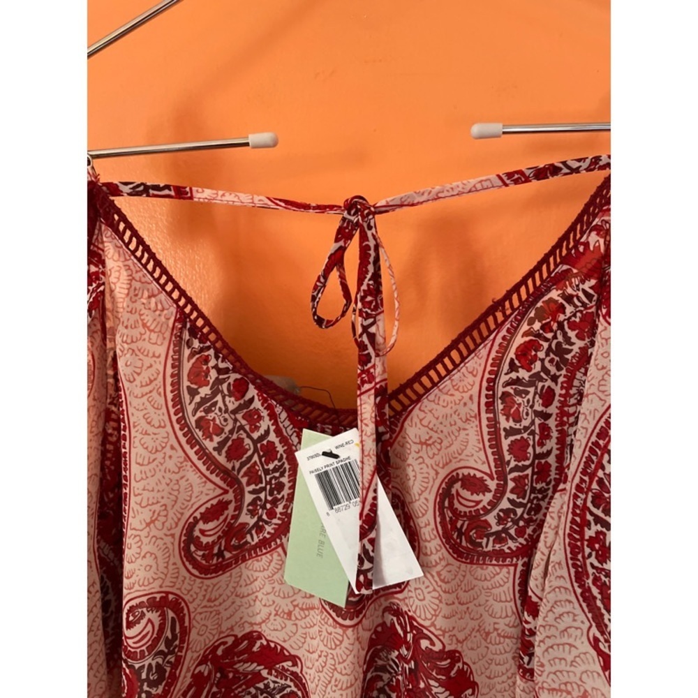 Cold Shoulder Paisley Print Blouse - Picture 5 of 7